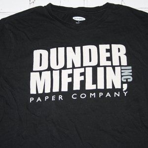 Dunder Mifflin Paper Company Inc. Old Navy Black t-shirt Size Small